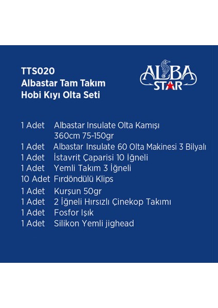 Albastar Tam Takım Hobi Kıyı Olta Seti - TTS020