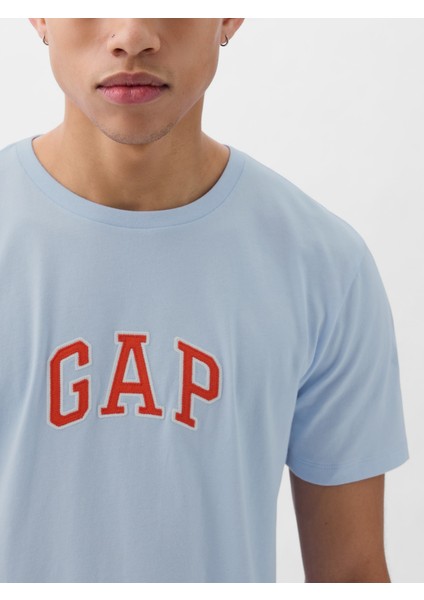 Erkek Açık Mavi Gap Logo T-Shirt