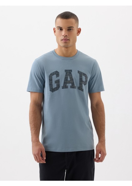 Erkek Mavi Gap Logo T-Shirt