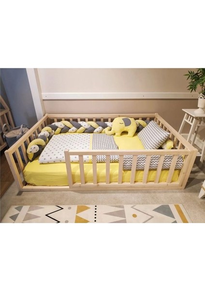 Baby Kinder Trendy Montessori Doğal Bebek ve Çocuk Karyolası