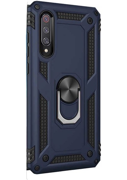 Xiaomi Mi 9 Kılıf Vega Standlı Yüzüklü Mıknatıslı Lacivert