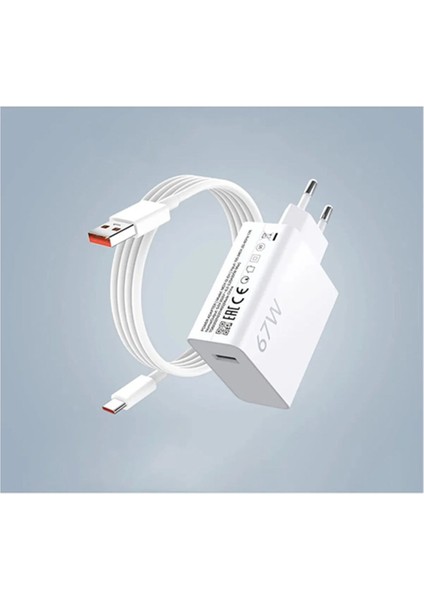 Type-C 67W (Watt) Turbo Hızlı Şarj Aleti Adaptörü ve Kablosu