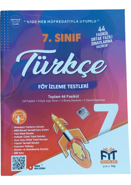 7. Sınıf Türkçe Fasikülü Föy İzleme Testleri