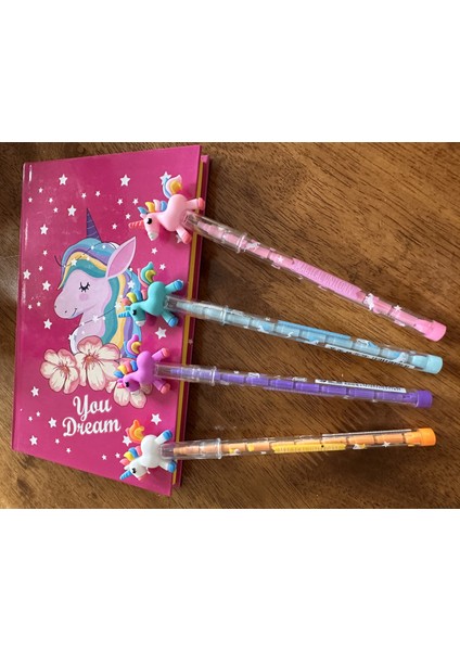 Catch Unicorn Temalı Defter ve Jel Kalem Seti