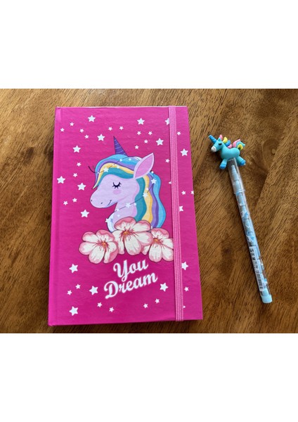 Catch Unicorn Temalı Defter ve Jel Kalem Seti