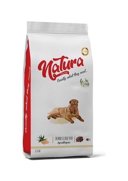 Natura Düşük Tahıllı Somon&AloeVera Hipoallerjenik Köpek Maması 2,75Kg