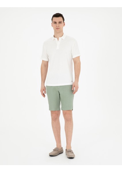 Erkek Ekru Slim Fit Tişört 50291912-VR019 fırsatları