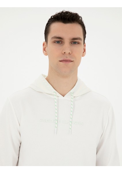 Pierre Cardin Erkek Ekru Regular Fit Sweatshirt 50282047-VR019