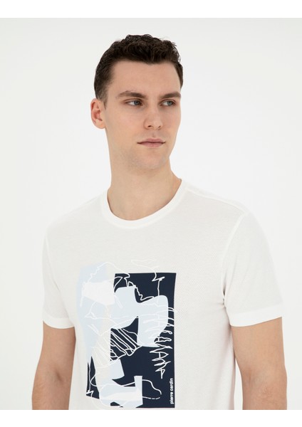 Erkek Ekru Slim Fit Tişört 50280942-VR019 fiyatları