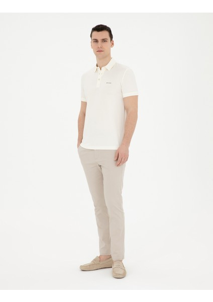 Erkek Bej Slim Fit Kanvas Pantolon 50289194-VR011