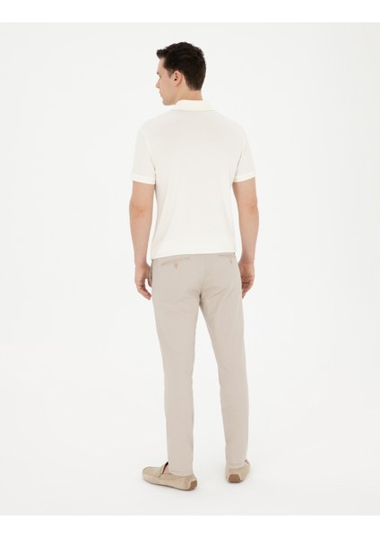 Erkek Bej Slim Fit Kanvas Pantolon 50289194-VR011