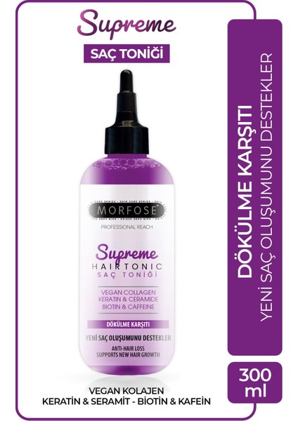 Supreme Vegan Kolajen İçeren Saç Toniği 300 ml