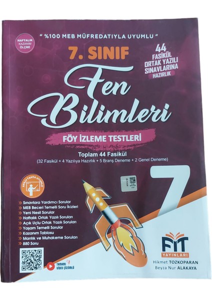 7. Sınıf Fen Bilimleri Fasikülü Föy İzleme Testleri