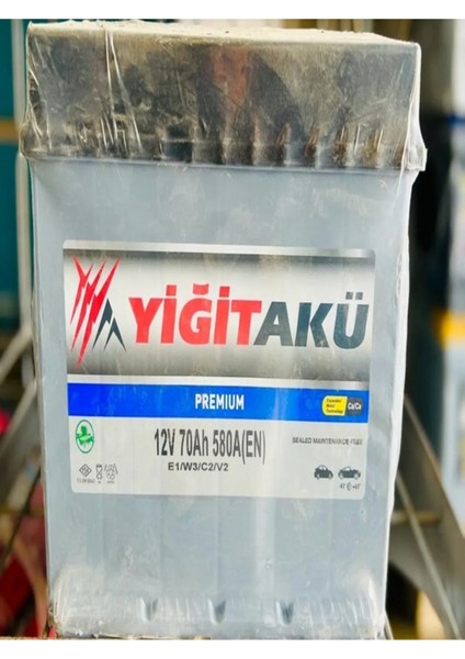 12 Volt 70 Amper Yüksek Düz (Japon Tip) Yiğit Akü. Güncel - Yeni Üretim.!!
