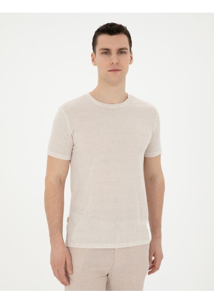 Erkek Bej Slim Fit Basic Tişört 50288156-VR011 modelleri