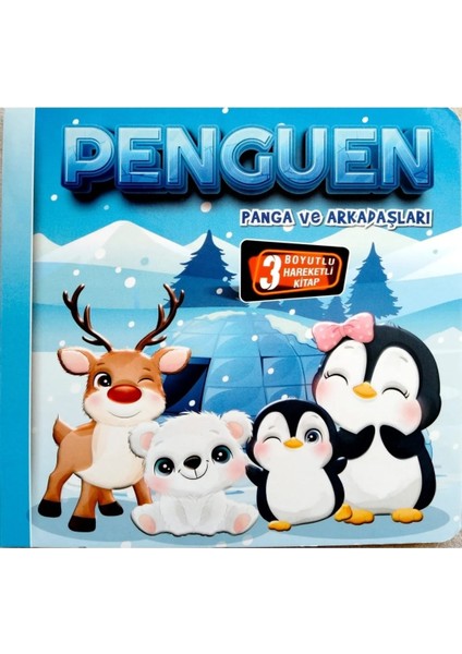 3 Boyutlu Hareketli Kitap Penguen Panga ve Arkadaşları,pop-Up Kitap