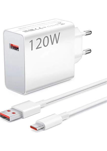 120W (Watt) Hızlı Şarj Aleti - Adaptörü ve Kablo Seti 120 W Ultra Hızlı Şarj fırsatları