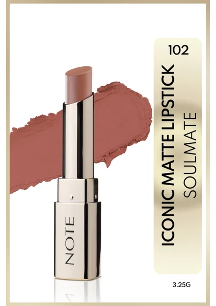 Iconic Matte Lipstick Kalıcı Mat Ruj 102 Soulmate - Nude