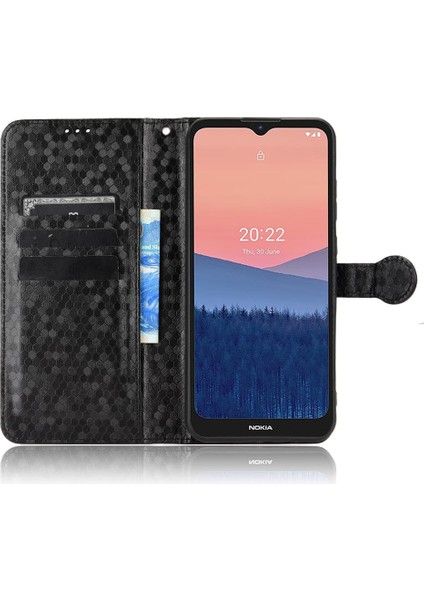 Nokia C21 Manyetik Toka Deri Cüzdan Kapak Için Kılıf Geometrik Desen (Yurt Dışından) fırsatları
