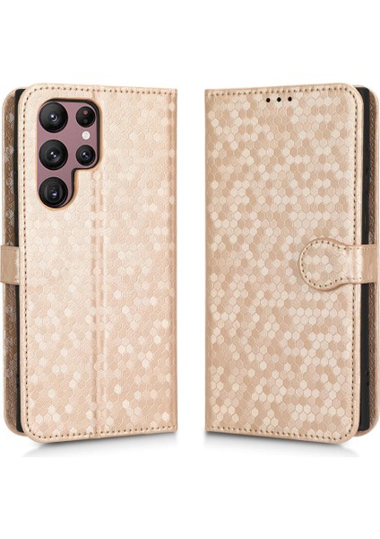 Samsung Galaxy S22 Ultra 5g Manyetik Toka Deri Cüzdan Kapak (Yurt Dışından)