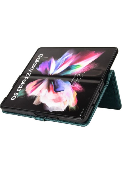 Samsung Galaxy Z Için Kılıf Fold 4 Manyetik Toka Deri Cüzdan Kapak (Yurt Dışından) modelleri
