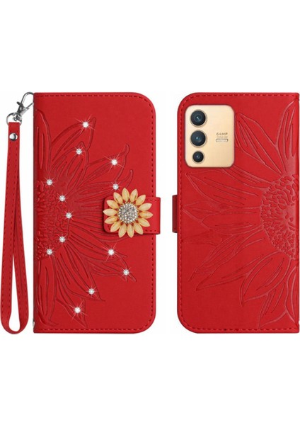 Vivo V23 5g Telefon Kılıfı Için Kılıf Darbeye Tpu Kabuk Kart Tutucu Flip Pu (Yurt Dışından)