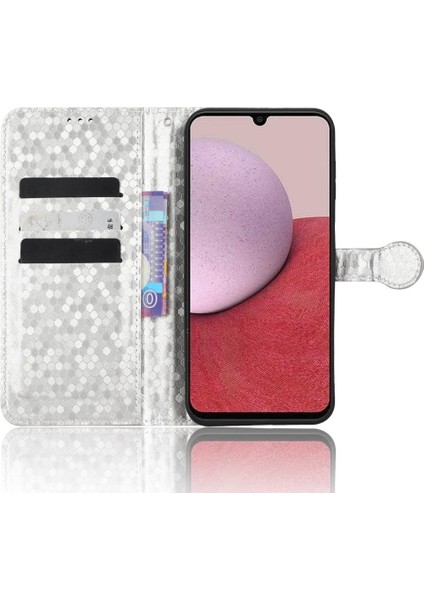 Samsung Galaxy A14 4g Için Geometrik Desen Deri Cüzdan Kapak (Yurt Dışından)