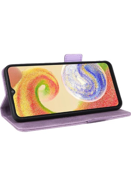 Kart Tutucu Kickstand Deri Folio ile Samsung Galaxy A04 4g Için Kılıf (Yurt Dışından) indirimleri