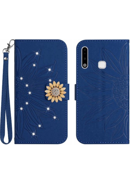 Samsung Galaxy A70E Telefon Kılıfı Için Kılıf Darbeye Tpu Kabuk Pu Deri (Yurt Dışından)