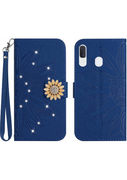 Samsung Galaxy A20E Telefon Kılıfı Için Kılıf Pu Deri Kapak Kapak Darbeye (Yurt Dışından)