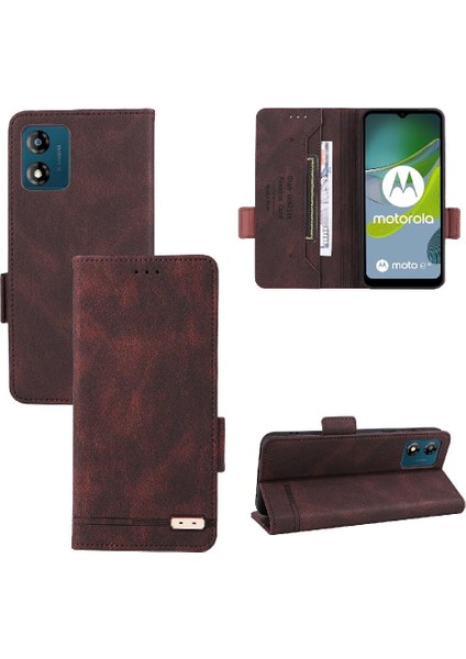 Motorola Moto E13 4g Deri Için Kılıf Folio Flip Case Tam Koruma (Yurt Dışından) modelleri
