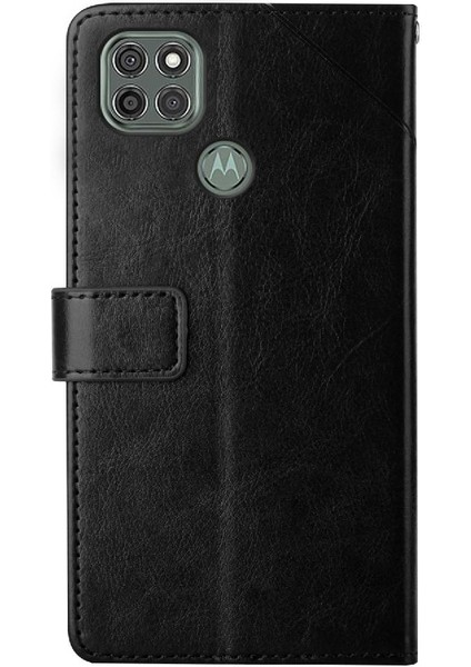 Motorola G9 Güç Telefon Kılıfı Için Kılıf Kickstand Dayanıklı Deri Cüzdan Tpu (Yurt Dışından)
