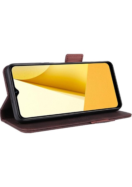 Vivo Y16 4g Koruyucu Kapak Için Kılıf Deri Folio Flip Case Tam Kart (Yurt Dışından)