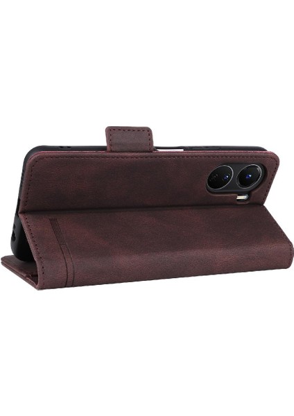 Vivo Y16 4g Koruyucu Kapak Için Kılıf Deri Folio Flip Case Tam Kart (Yurt Dışından)