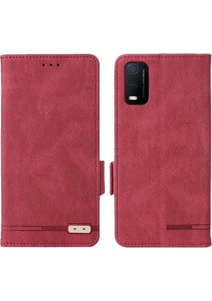 Vivo Y3S 2021 Kart Ekleme Deri Için Kılıf Folio Flip Case Koruyucu (Yurt Dışından)