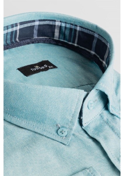 Battal Uzun Kol Düğmeli Yaka Erkek Gömlek