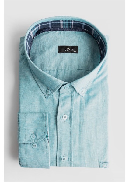 Battal Uzun Kol Düğmeli Yaka Erkek Gömlek fiyatları