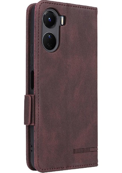 Vivo Y16 4g Koruyucu Kapak Için Kılıf Deri Folio Flip Case Tam Kart (Yurt Dışından)