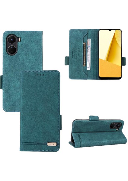 Vivo Y16 4g Koruyucu Kapak Için Kılıf Deri Folio Flip Case Tam Kart (Yurt Dışından)