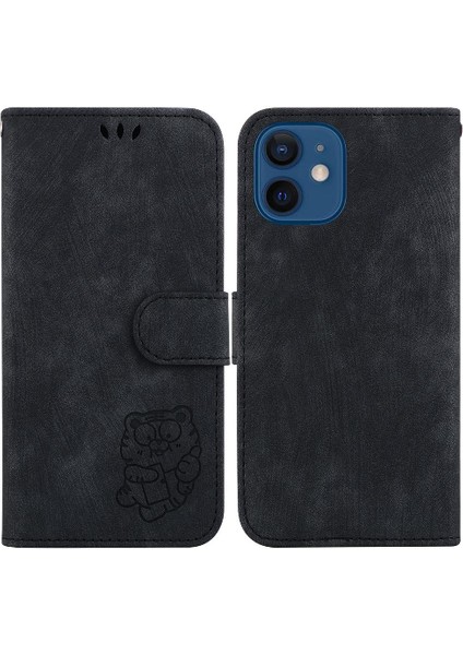 Iphone 12 Için Kılıf Tutucu Kapak Çevirin Folio Cüzdan Kılıf Kabartmalı Sevimli (Yurt Dışından)