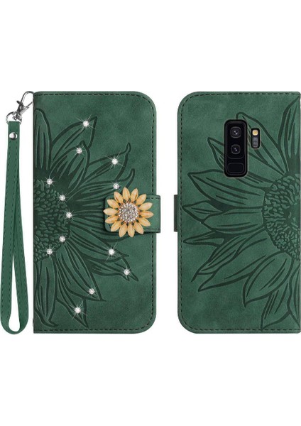 Samsung Galaxy S9 Artı Telefon Kılıfı Için Pu Deri Kapak Çevirin Kart Flip (Yurt Dışından)
