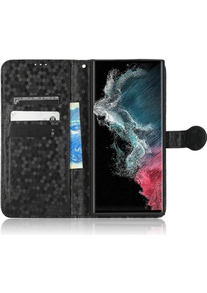 Samsung Galaxy S22 Ultra 5g Manyetik Toka Deri Cüzdan Kapak (Yurt Dışından)