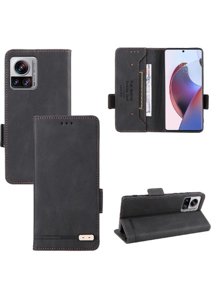 Motorola Kenar 30 Ultra Kart Ekleme Koruyucu Kapak Deri Için Kılıf (Yurt Dışından)