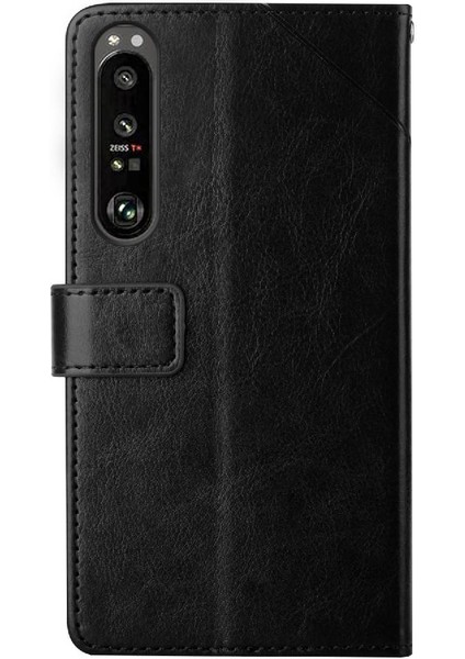 Sony Xperia 5 Iii Telefon Kılıfı Için Kılıf Kickstand Dayanıklı Deri Cüzdan Tpu (Yurt Dışından)