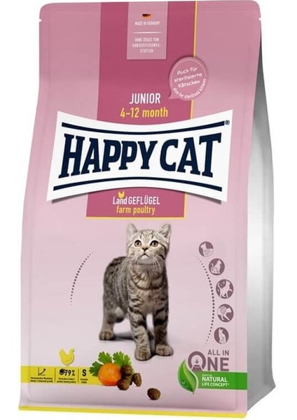 Happy Cat Junior Tavuklu Yavru Kedi Maması 4kg