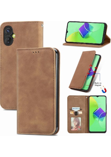 Tecno Spark 9 Pro Deri Çanta Basit Iş Kordon Cüzdan Için Kılıf (Yurt Dışından) fiyatları