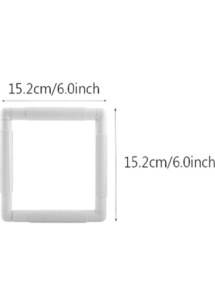 Skc Klipsli Boru Nakış Kasnağı 15.2*15.2 cm