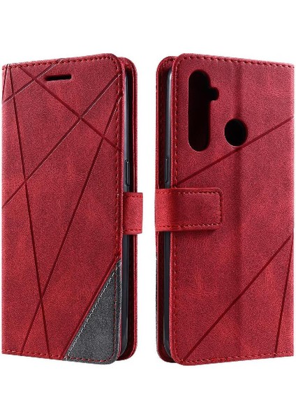 Realme 5 Pro Manyetik Pu Telefon Kılıfı (Yurt Dışından)