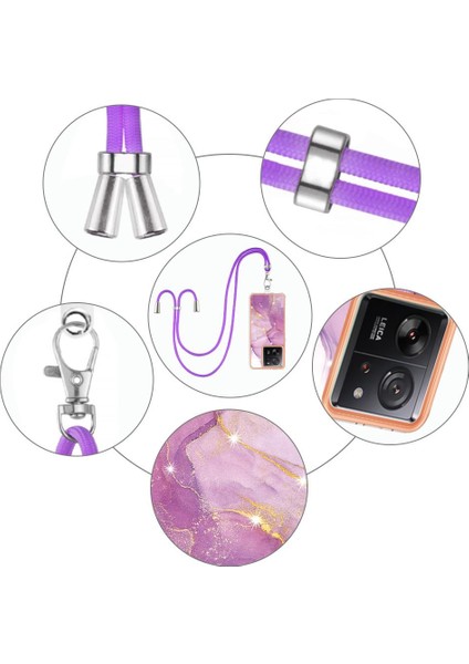 Xiaomi 13T/13T Pro Yumuşak Mermer Crossbody Telefon Kılıfı (Yurt Dışından) indirimleri