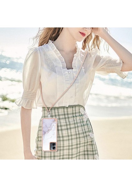 Motorola Moto G14 Mermer Crossbody Yumuşak Telefon Kılıfı (Yurt Dışından) fırsatları